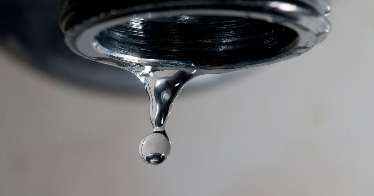 torneira, água, seca