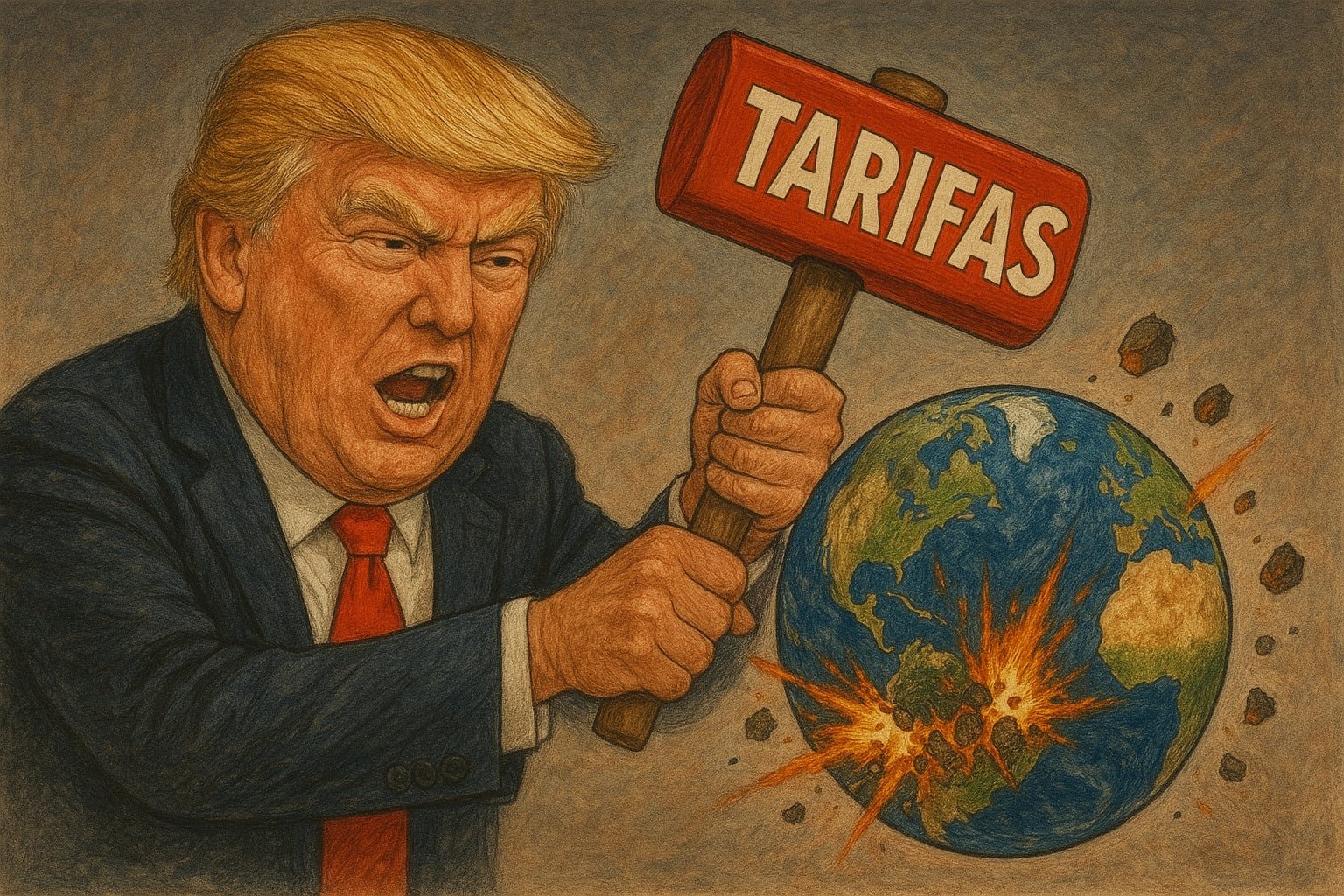 Imagem Trump com marreta horizontal