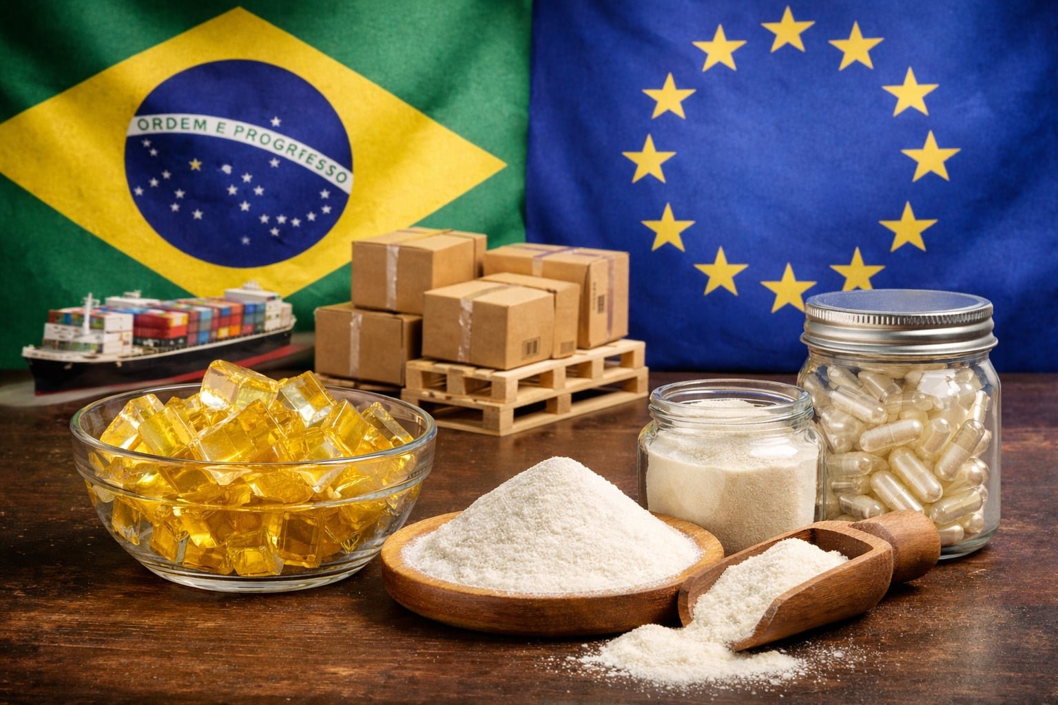 UE aprova pré-listing e abre caminho para gelatina e colágeno do Brasil